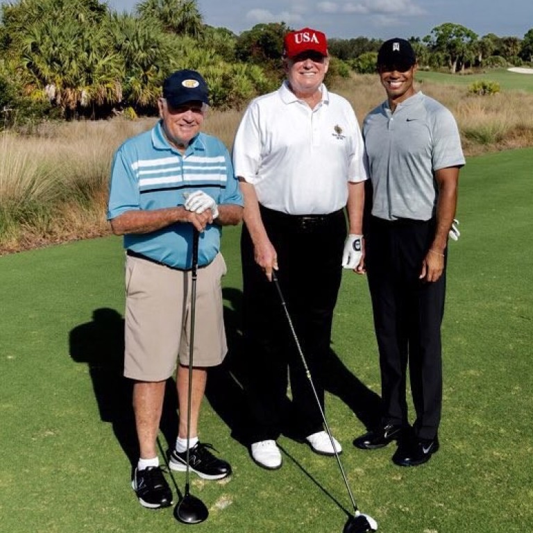 After A Golf Shutdown Donald Trump Back On Course With Tiger Woods And Jack Nicklaus South China Morning Post