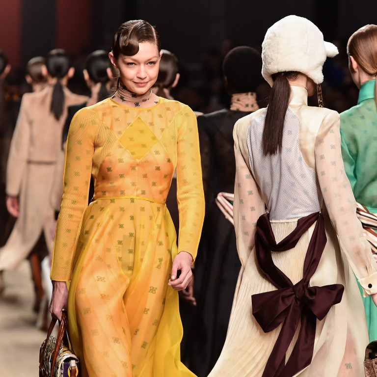 Milan Fashion Week Gigi Hadid Closes Fendi Fashions