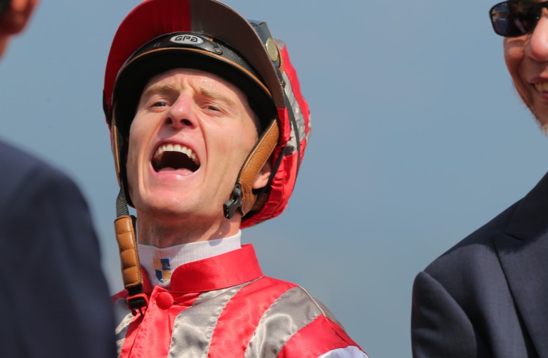 Zac Purton was all smiles after High Speed Metro's victory, the middle leg of a treble at Sha Tin on Sunday. Photo: Kenneth Chan