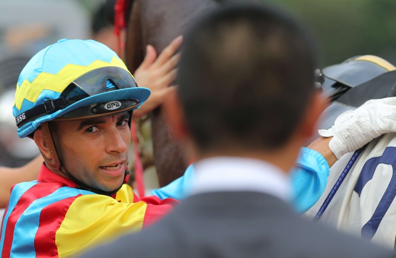 Joao Moreira hopes the Jockey Club’s decision to not allow him to ride Vadamos in the Cox Plate because of Typhoon Haima won’t hinder his opportunities in the future. Photos: Kenneth Chan
