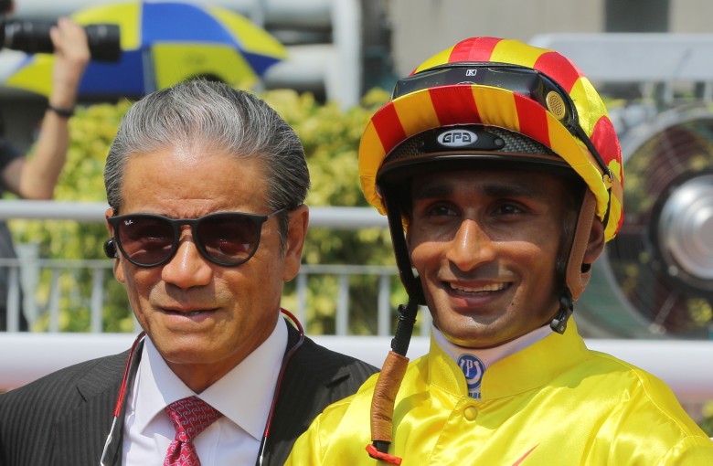 Tony Cruz and Karis Teetan are all smiles after one of their winners. Photos: Kenneth Chan