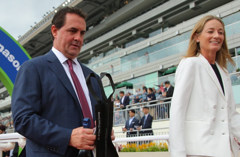 Michael Freedman with his wife Anna after winning at his last meeting in Hong Kong. Photos: Kenneth Chan