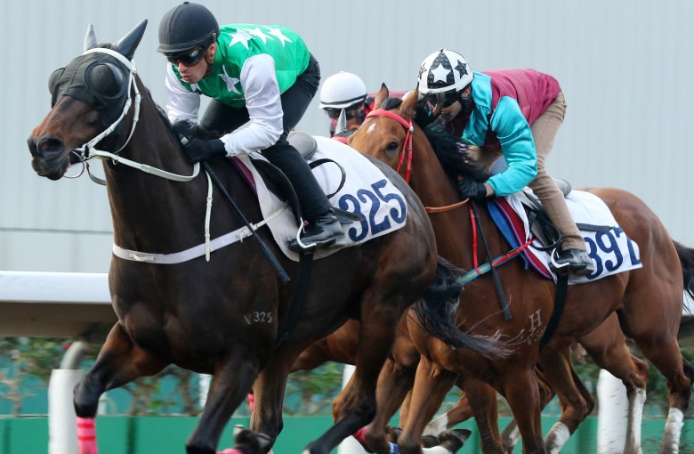 Pakistan Star sprints down the Sha Tin all-weather track to win a trial on Friday morning. Photos: Kenneth Chan