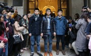left to right): Joshua Wong Chi-fung, Alex Chow Yong-kang and Nathan Law Kwun-chung won their appeal against jail sentences for their role in the run-up to the 2014 Occupy protests. Photo: Sam Tsang