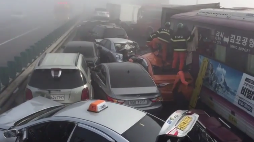 Two killed, dozens injured in 100-car pile-up on South Korean highway ...