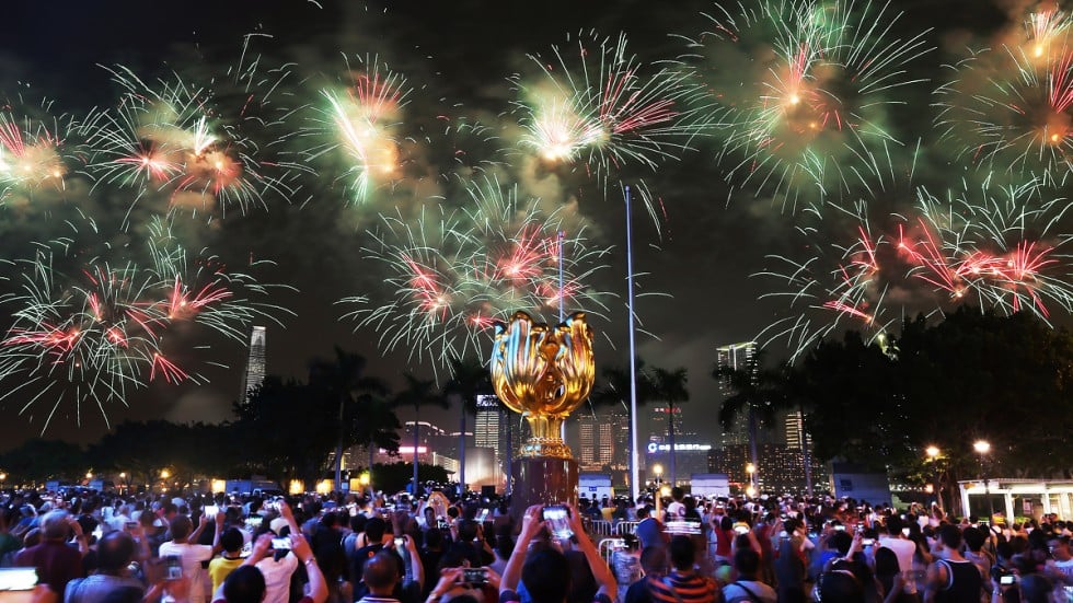 IN PICTURES: Hong Kong’s National Day fireworks display lights up ...