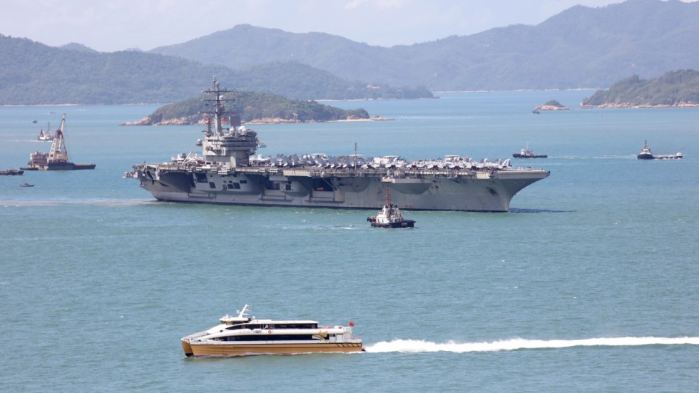 China urges caution on North Korea as US supercarrier makes Hong Kong stop