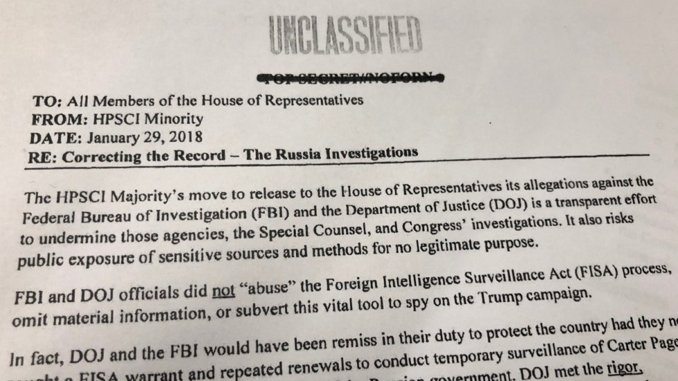 Democrat memo: how it compares to Republican account of Russia election ...