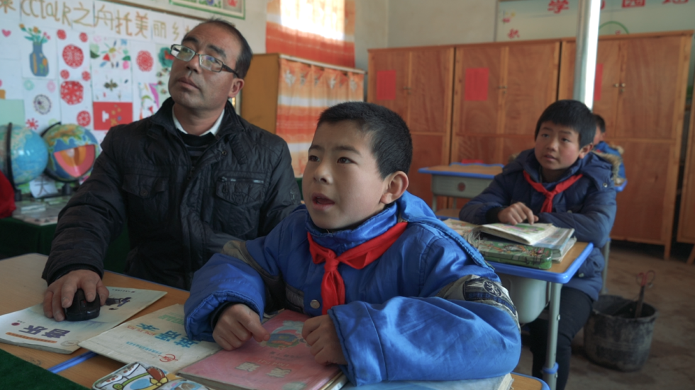 This remote Chinese school has just three students. But with live