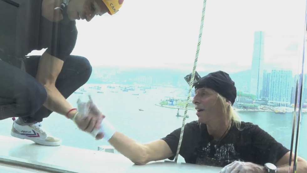 'French Spiderman' Alain Robert spotted climbing Hong Kong ...