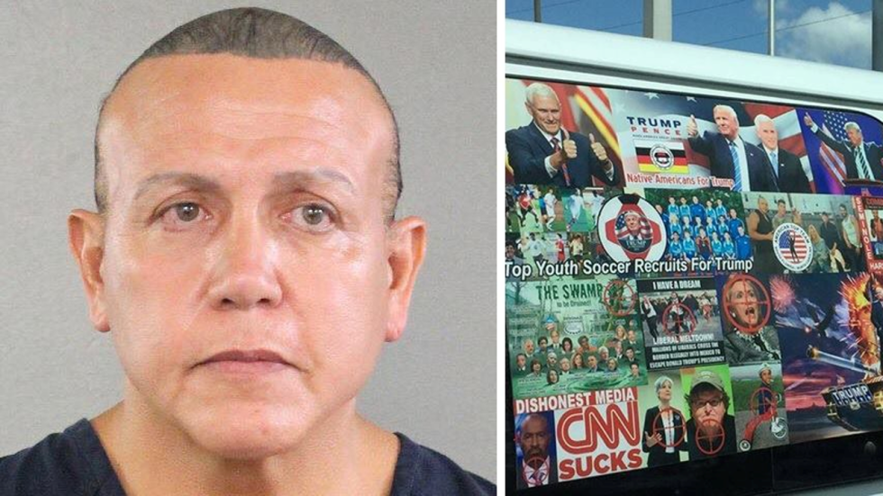 Nghi phạm Cesar Sayoc và chiếc xe tải thể hiện sự ủng hộ Tổng thống Donald Trump - Ảnh: REUTERS