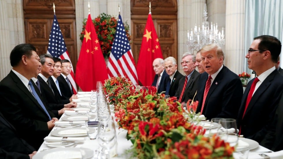Image result for picture of trump and china delegations at group of 20