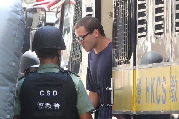 Rurik Jutting arrives at the Court of Final Appeal on Thursday. Photo: Winson Wong