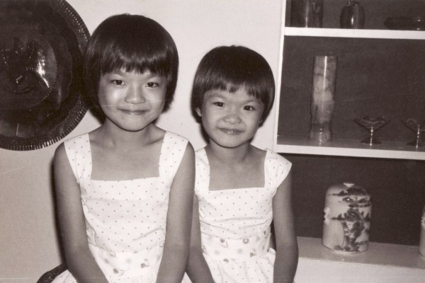 Yoga ball murder victim Wong Siew Fing (left) and her younger sister Wong Siew Fong, aged eight and six respectively. Photo: Handout