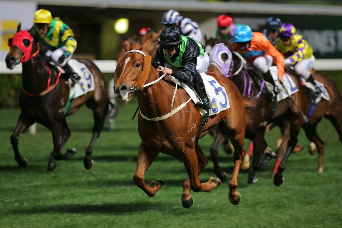 Key Witness came from a long way back to win at Happy Valley on Wednesday night. Photo: Kenneth Chan