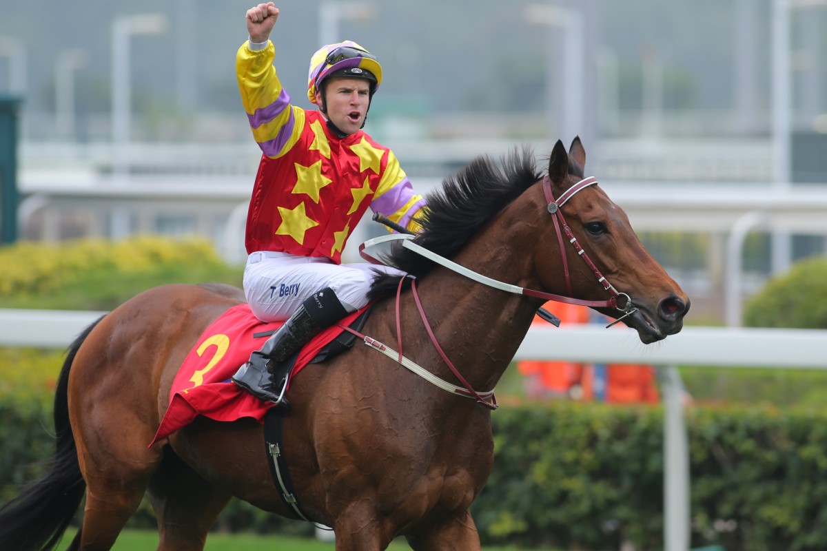 Tommy Berry rode a perfect tactical race on Designs on Rome to win the Hong Kong Classic Cup but he says it will be different in the BMW Hong Kong Derby. Photo: Kenneth Chan