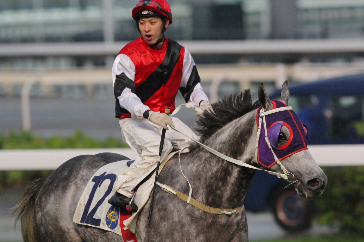 Matthew Chadwick completes his double after winning aboard Multiexpress. Photo: Kenneth Chan