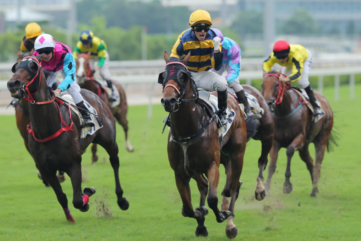 Mark Du Plessis was successful on his return to Sha Tin by winning aboard Fantastico. Photo: Kenneth Chan