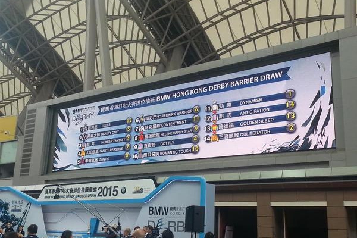 The Hong Kong Derby barrier draw is a fascinating insight into how luck plays a part in racing. Photo: Supplied