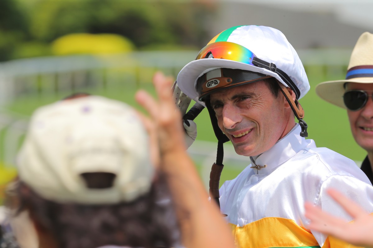 Gerald Mosse made it 11 wins from the last four meetings and 15 wins in the last month with his four-timer on Sunday. Midnight Rattler was the second leg. Photo: Kenneth Chan