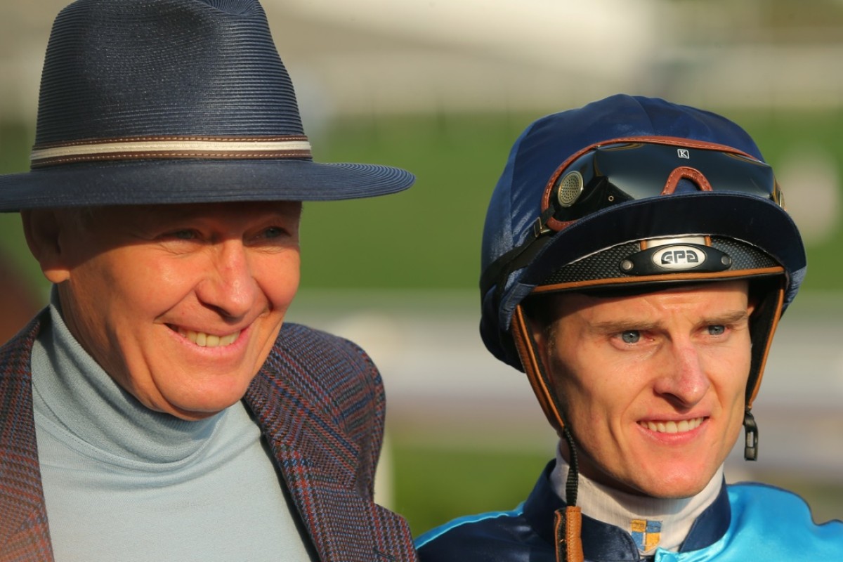 The 2016 Bauhinia Sprint Trophy, won by Not Listenin’tome, was the first winning photo featuring John Moore and Zac Purton since December 2013. Photo: Kenneth Chan