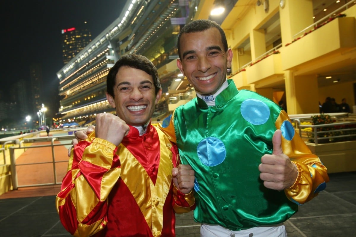 Could Silvestre de Sousa(left) match the impact fellow Brazilian Joao Moreira has made in Hong Kong? Photo: Kenneth Chan