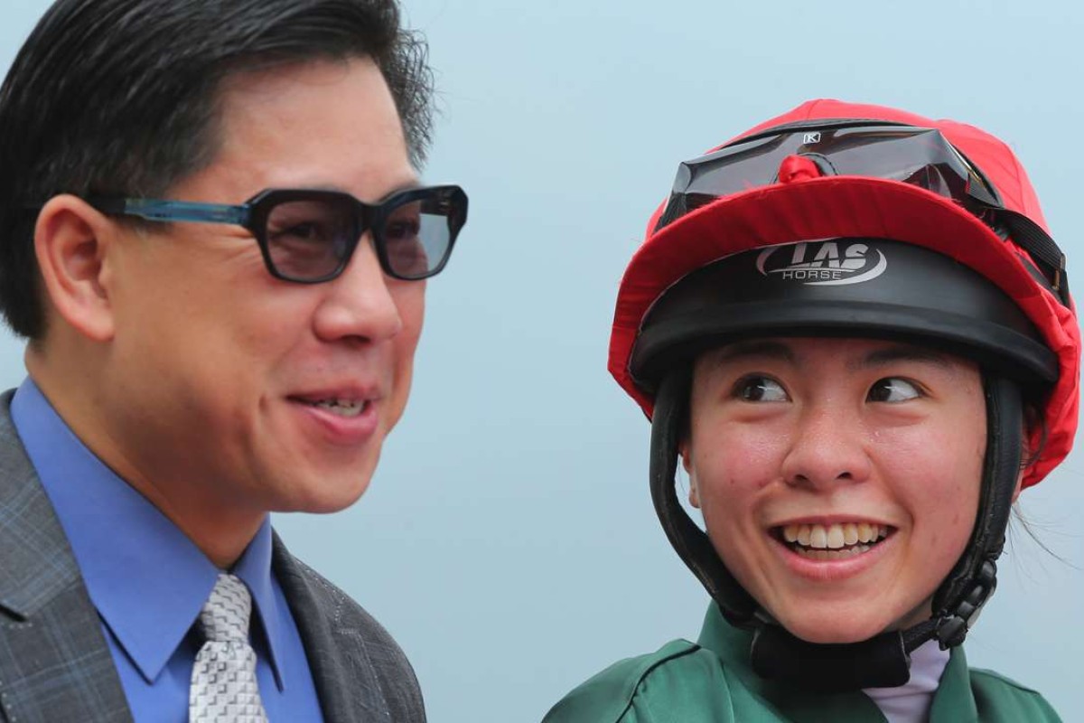 Dennis Yip finally reaped the rewards of having Kei Chiong on his horses as the pair combined for a double. Photo: Kenneth Chan