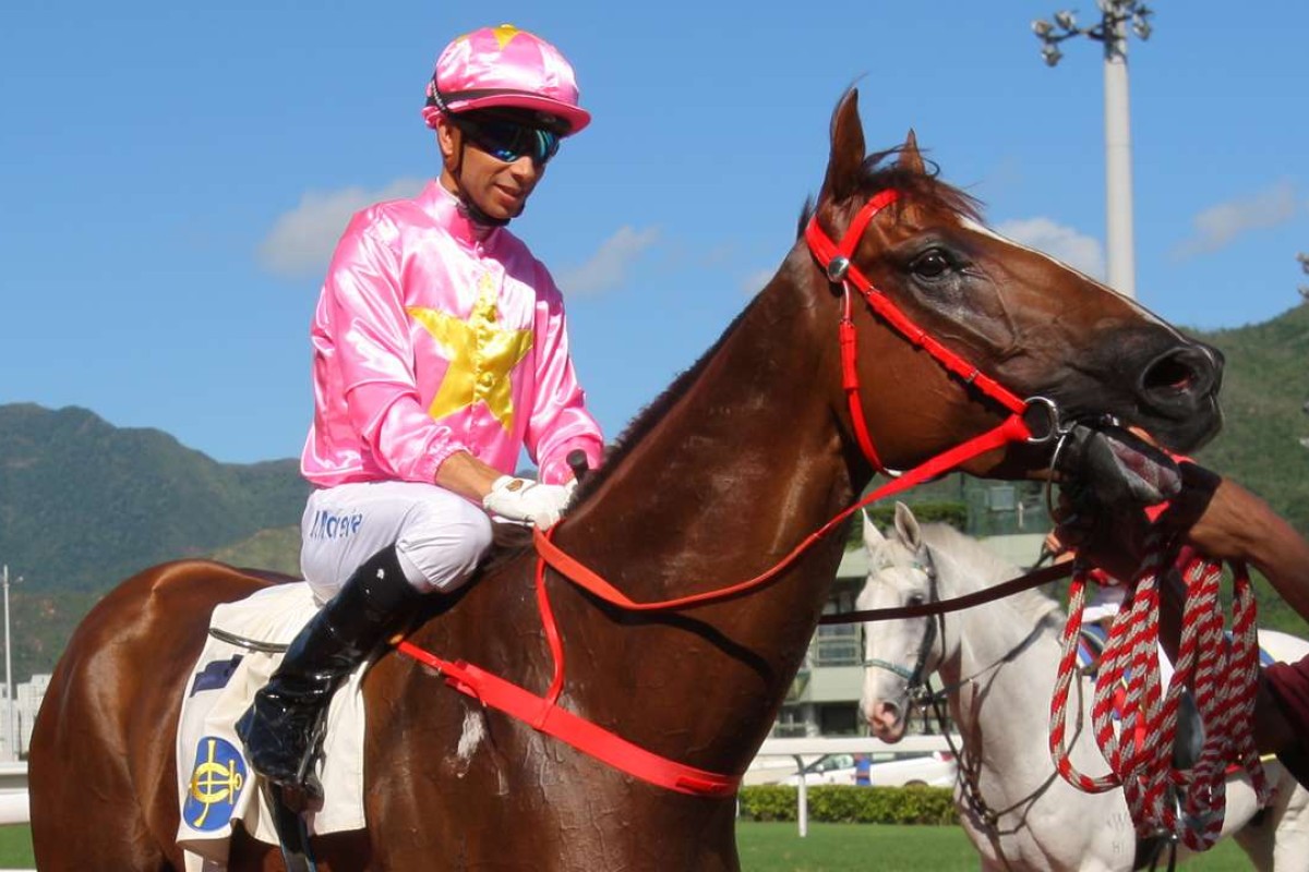 Joao Moreira returns on Sun Jewellery after the galloper added the Group Three Premier Cup (1,400m) to his record on Sunday. Photo: Kenneth Chan