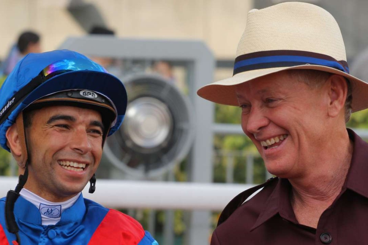 Joao Moreira and John Moore can dominate the final leg of the Triple Trio with Lotus Strikes Back. Photo: Kenneth Chan