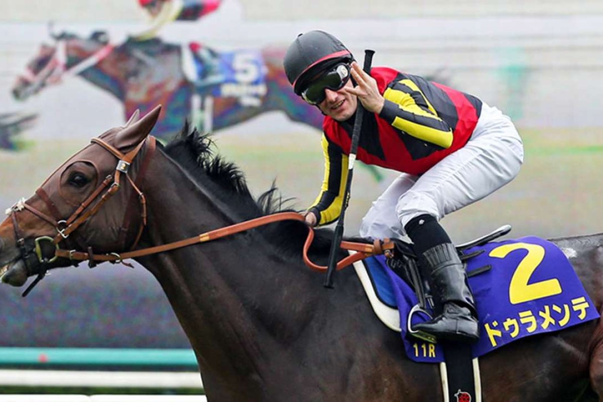 Duramente wins the Satsuki Sho in April last year under Mirco Demuro. He can win the Takarazuka Kinen today. Photo: JRA