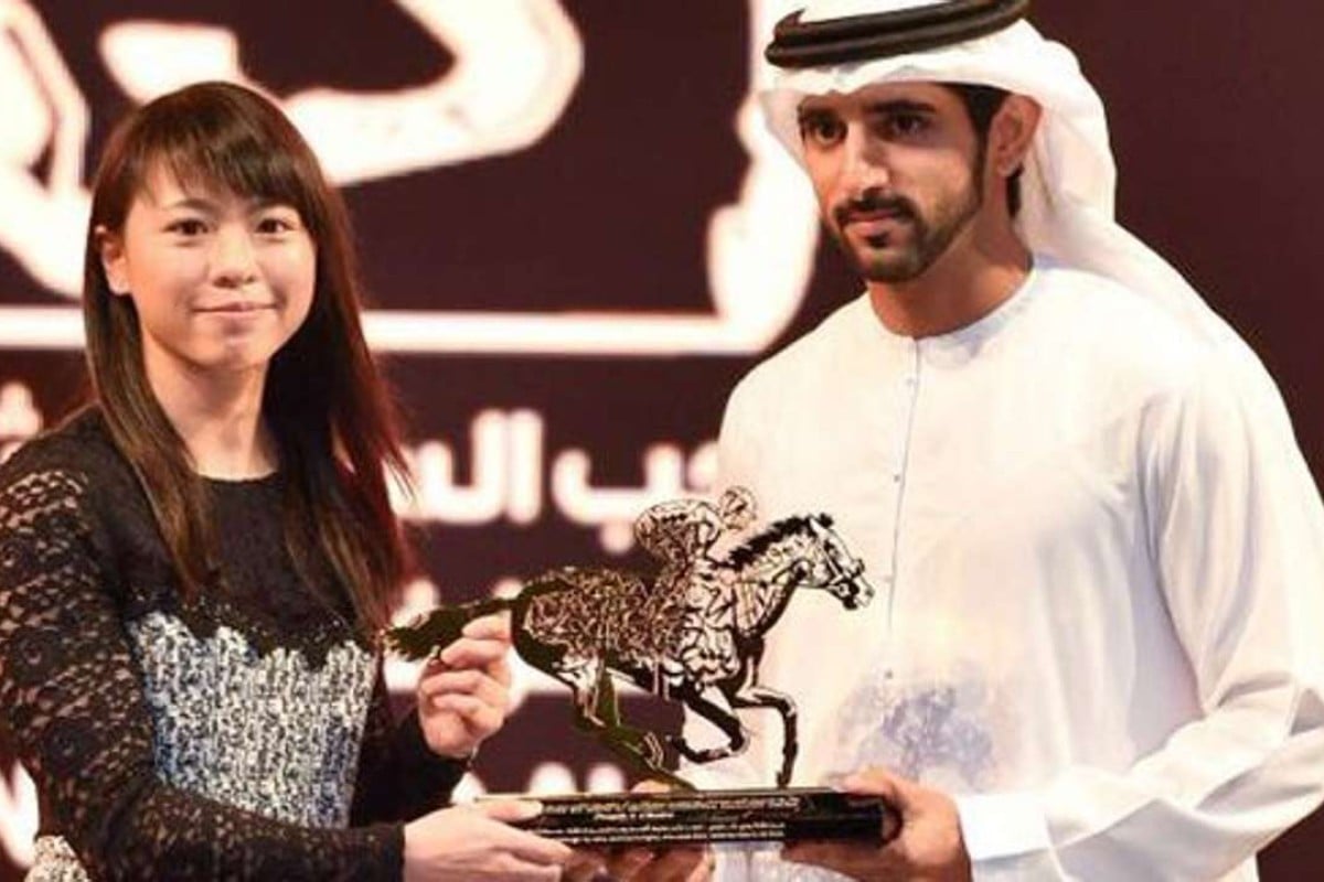 Kei Chiong Ka-kei receives her award from the crown prince of Dubai, Sheikh Hamdan bin Mohammed bin Rashid Al-Maktoum. Photo: Dubai Media Office