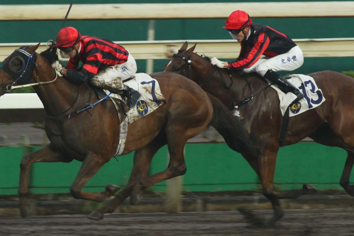 Zac Purton guides Vanilla to victory on the dirt at Sha Tin on Sunday. Photos: Kenneth Chan