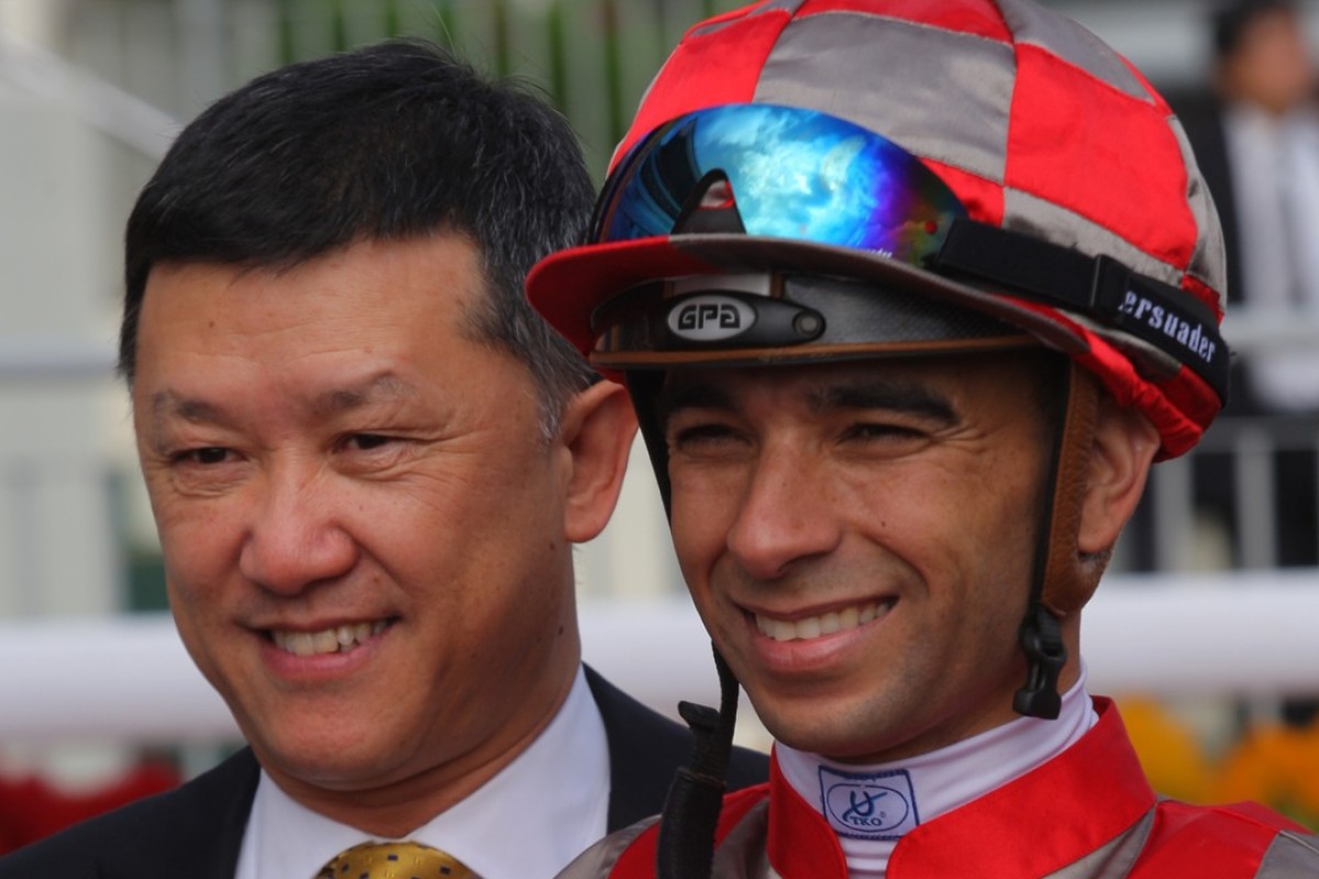 Trainer Peter Ho and jockey Joao Moreira combine with Gran Master in the opening race tonight. Photos: Kenneth Chan.