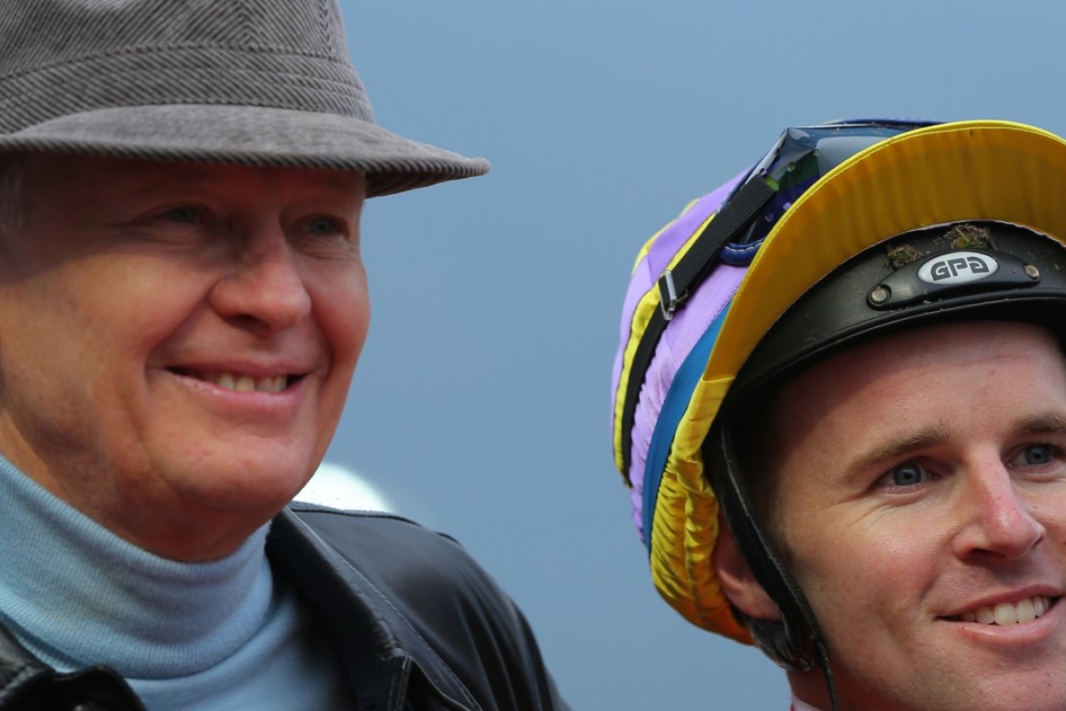 Tommy Berry (right) is joining trainer John Moore as his retained rider. Photos: Kenneth Chan