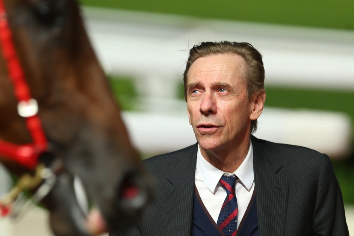 John Size looks over Conte after his victory at Sha Tin on Sunday. Photos: Kenneth Chan
