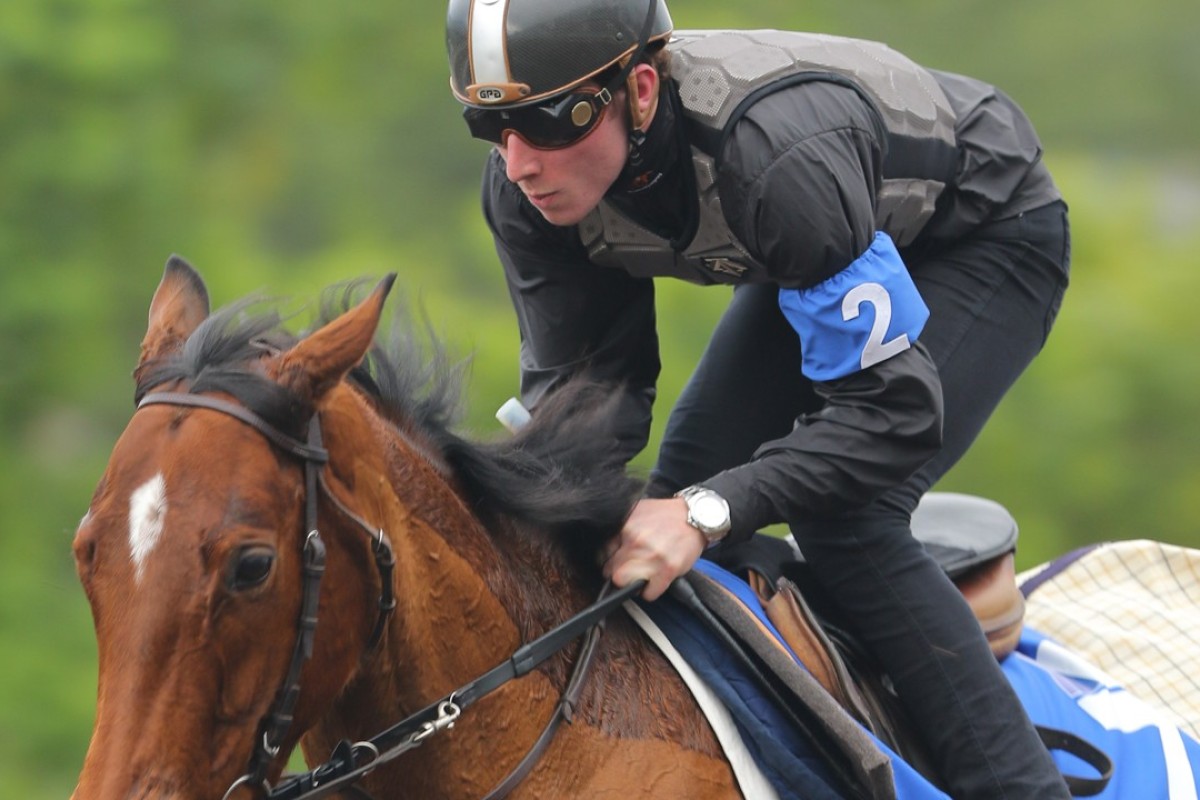 French jockey Pierre-Charles Boudot at trackwork. Photos: Kenneth Chan