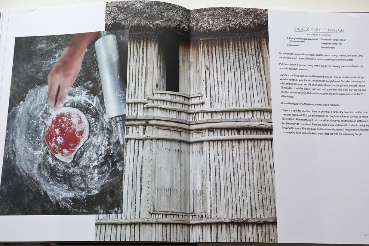 A recipe for guajillo chile flatbreads in the cookbook Hartwood.