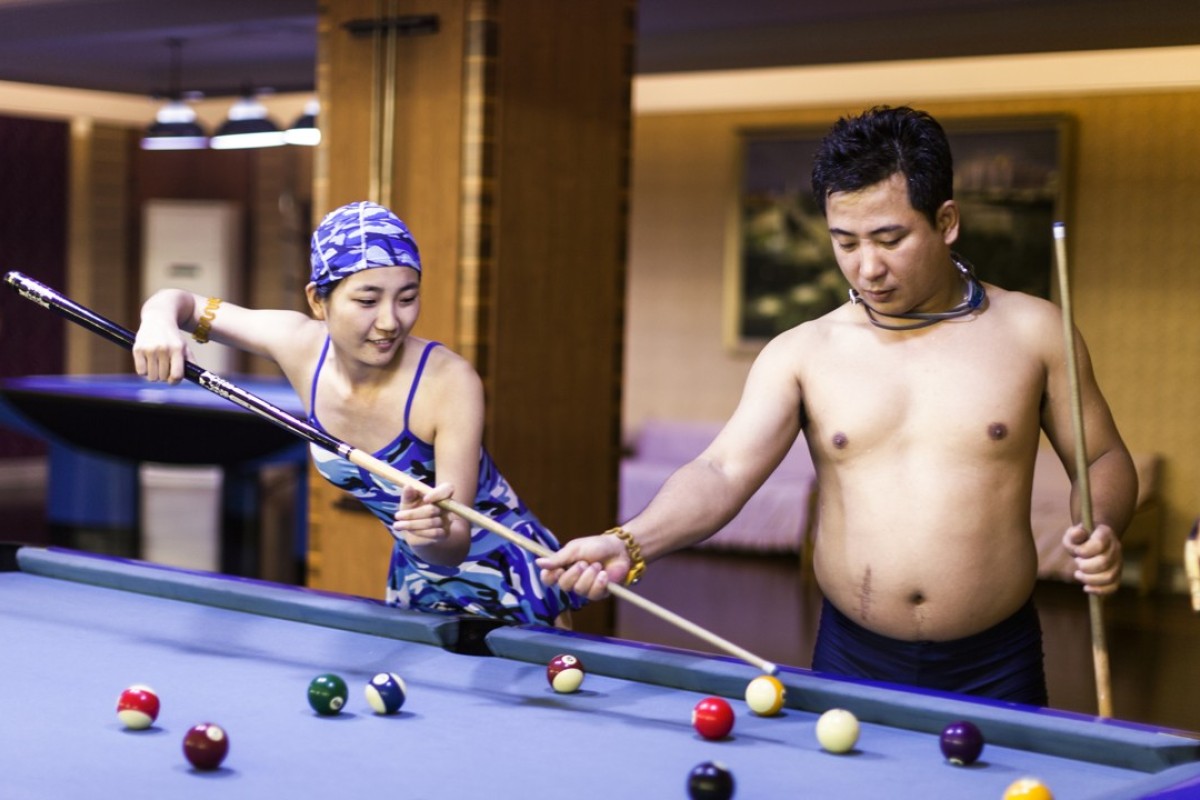 A pool table at the Munsu Water Park in Pyongyang.