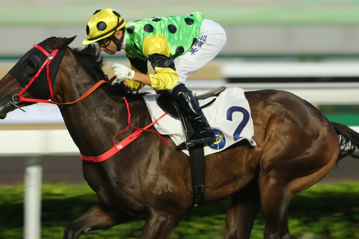 Joao Moreira guides Nothingilikemore to victory in October. Photos: Kenneth Chan
