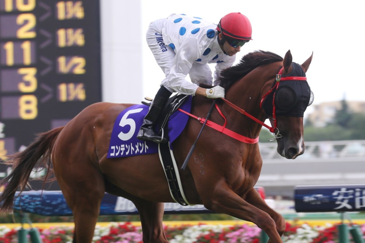 Joao Moreira and Contentment ahead of the 2017 Yasuda Kinen. Photos: Kenneth Chan