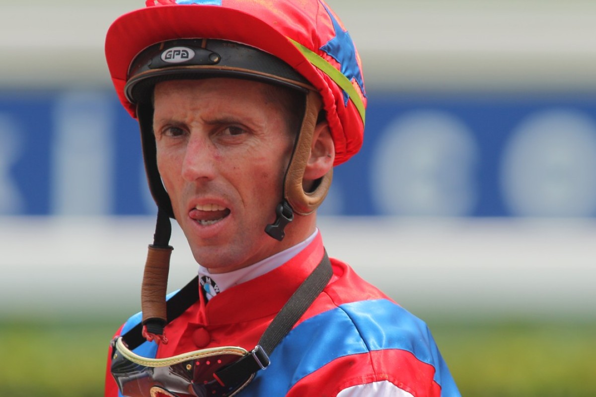 Nash Rawiller after riding a winner at Sha Tin in April. Photos: Kenneth Chan