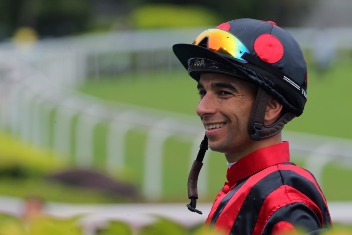 Joao Moreira after winning on Marzouq on June 24. Photos: Kenneth Chan.