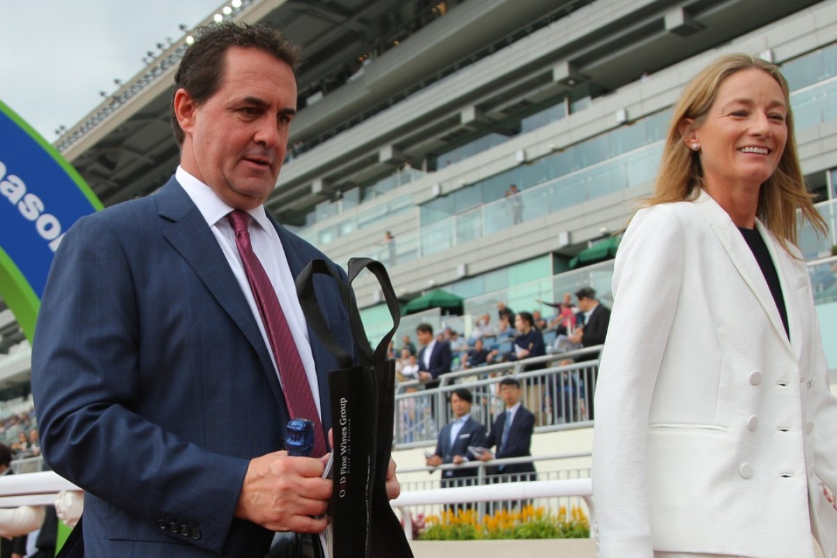 Michael Freedman with his wife Anna after winning at his last meeting in Hong Kong. Photos: Kenneth Chan