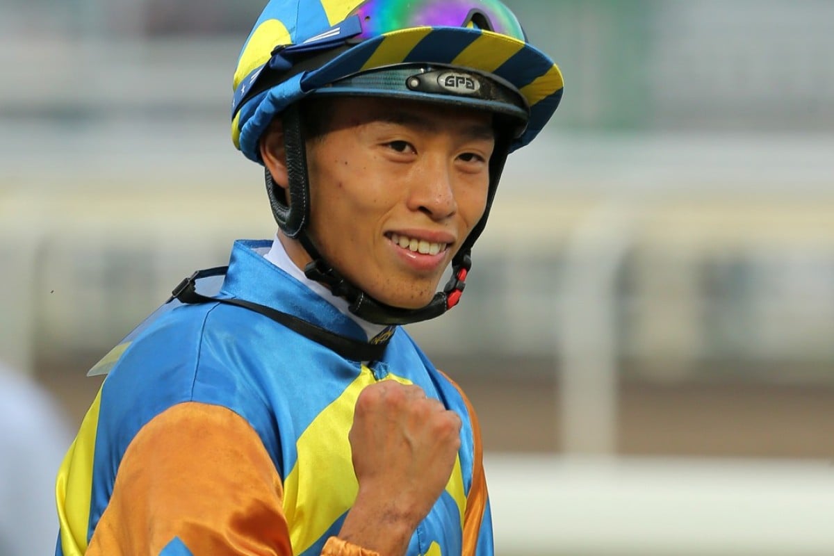 Vincent Ho celebrates a winner earlier this season. Photos: Kenneth Chan
