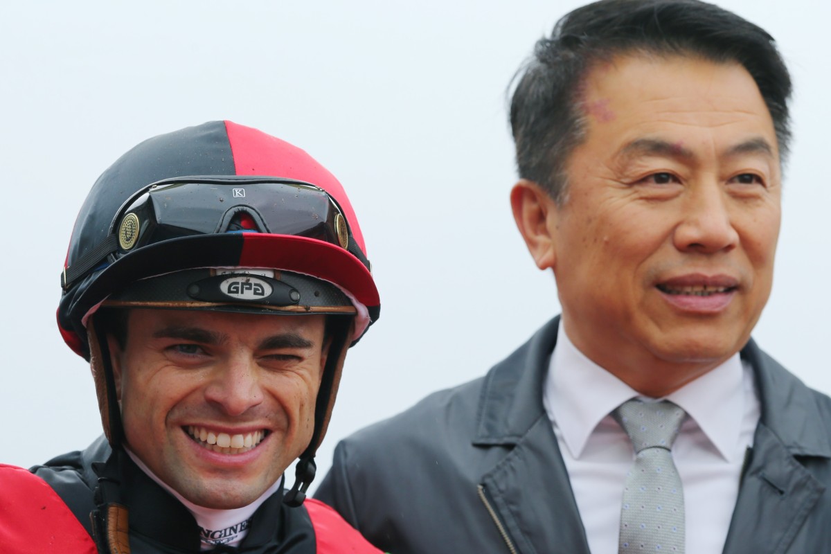 Trainer Ricky Yiu and jockey Umberto Rispoli. Photos: Kenneth Chan