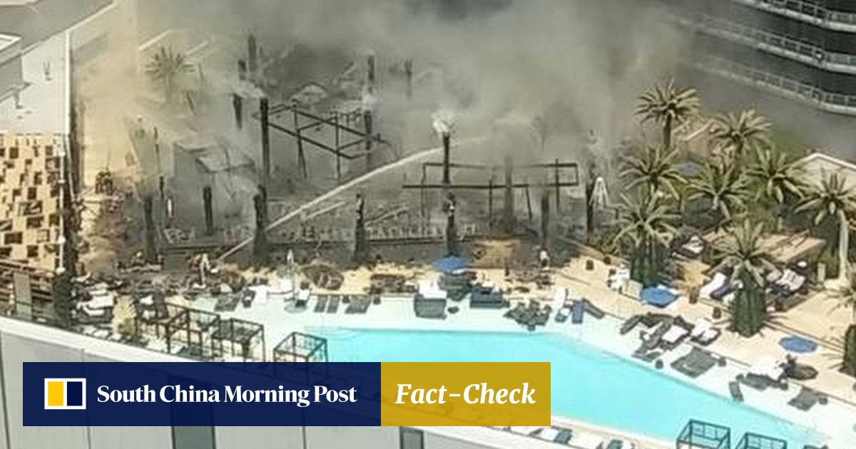Fire Erupts At Swimming Pool Of Hotel On Las Vegas Strip South China Morning Post