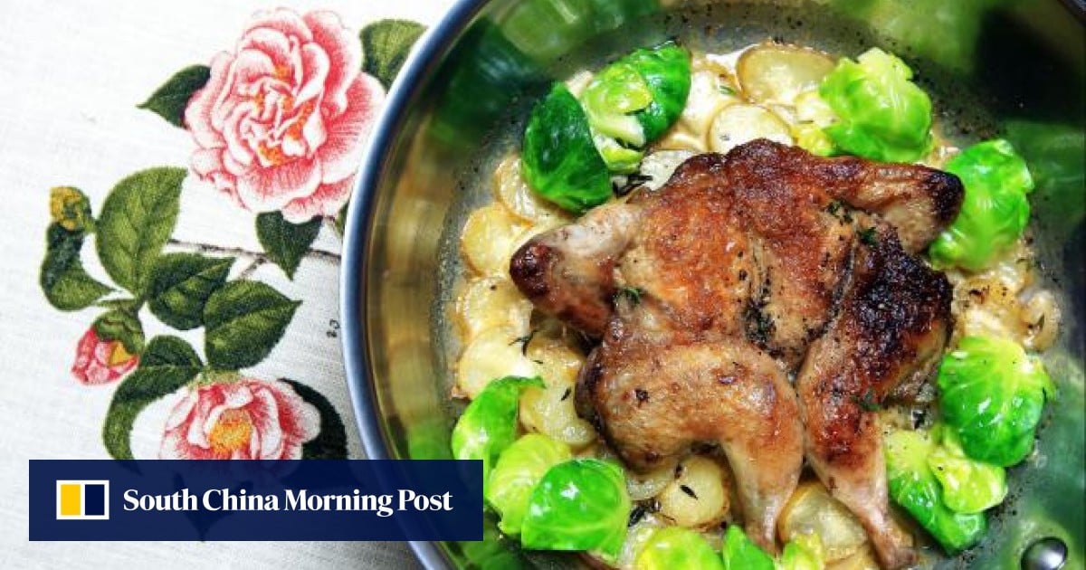 Poultry recipes Quail fried with vegetables, and grilled lemongrass