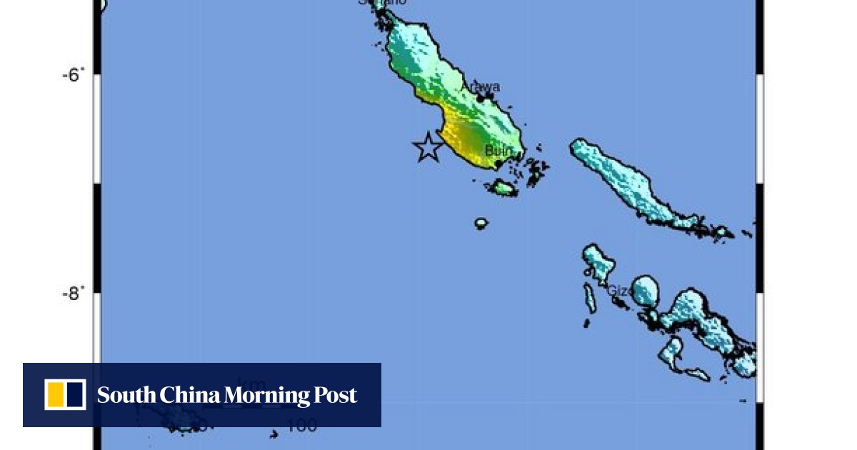 6.9-magnitude earthquake hits off Papua New Guinea's Bougainville