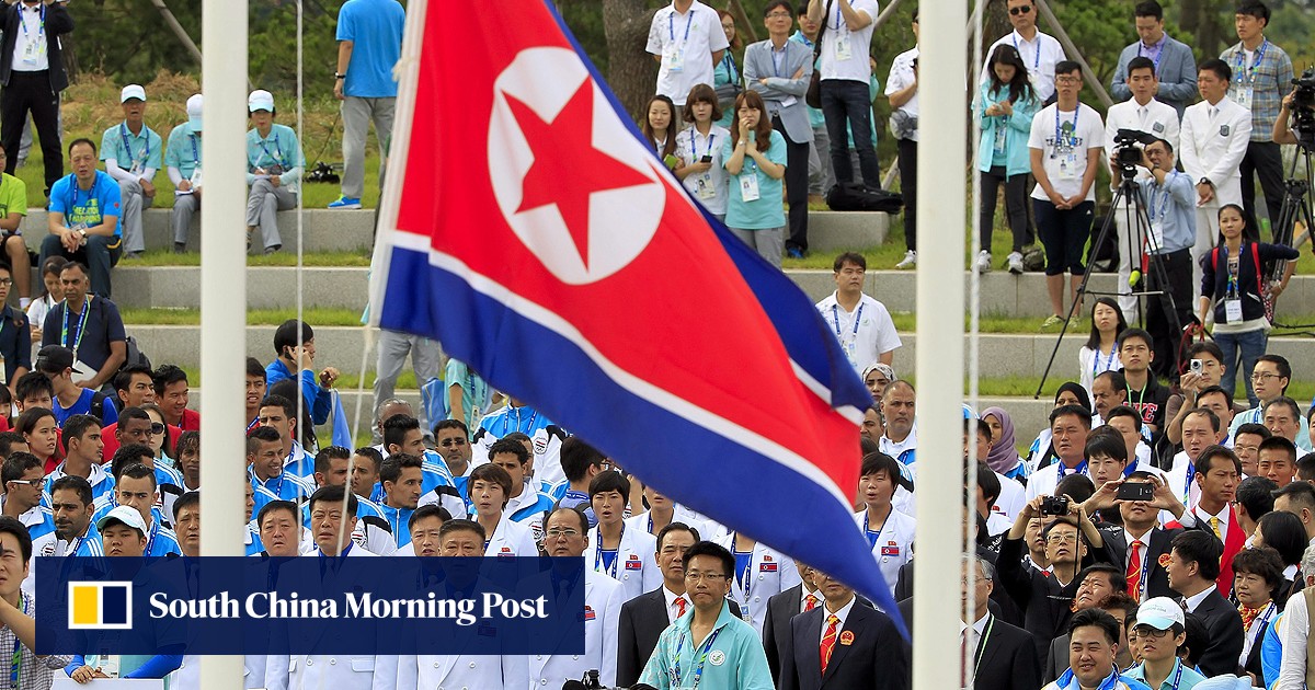 North Korean team welcomed to Asian Games village at Incheon in the