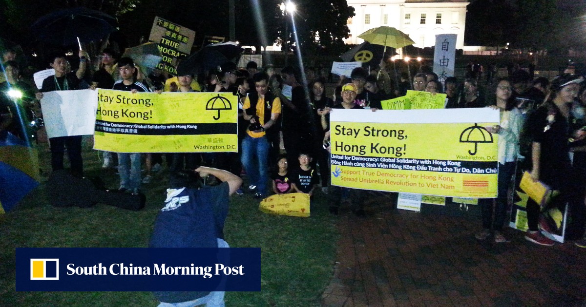 Echoes of Hong Kong in a musical refrain outside the White House